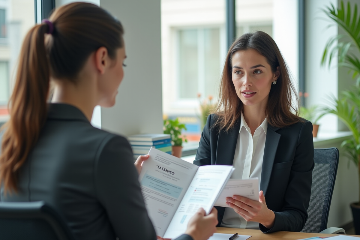 Deux personnes discutant d