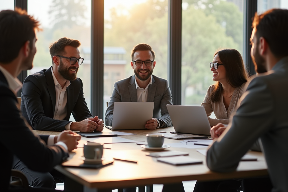 Groupe de professionnels lors d'un atelier en réunion