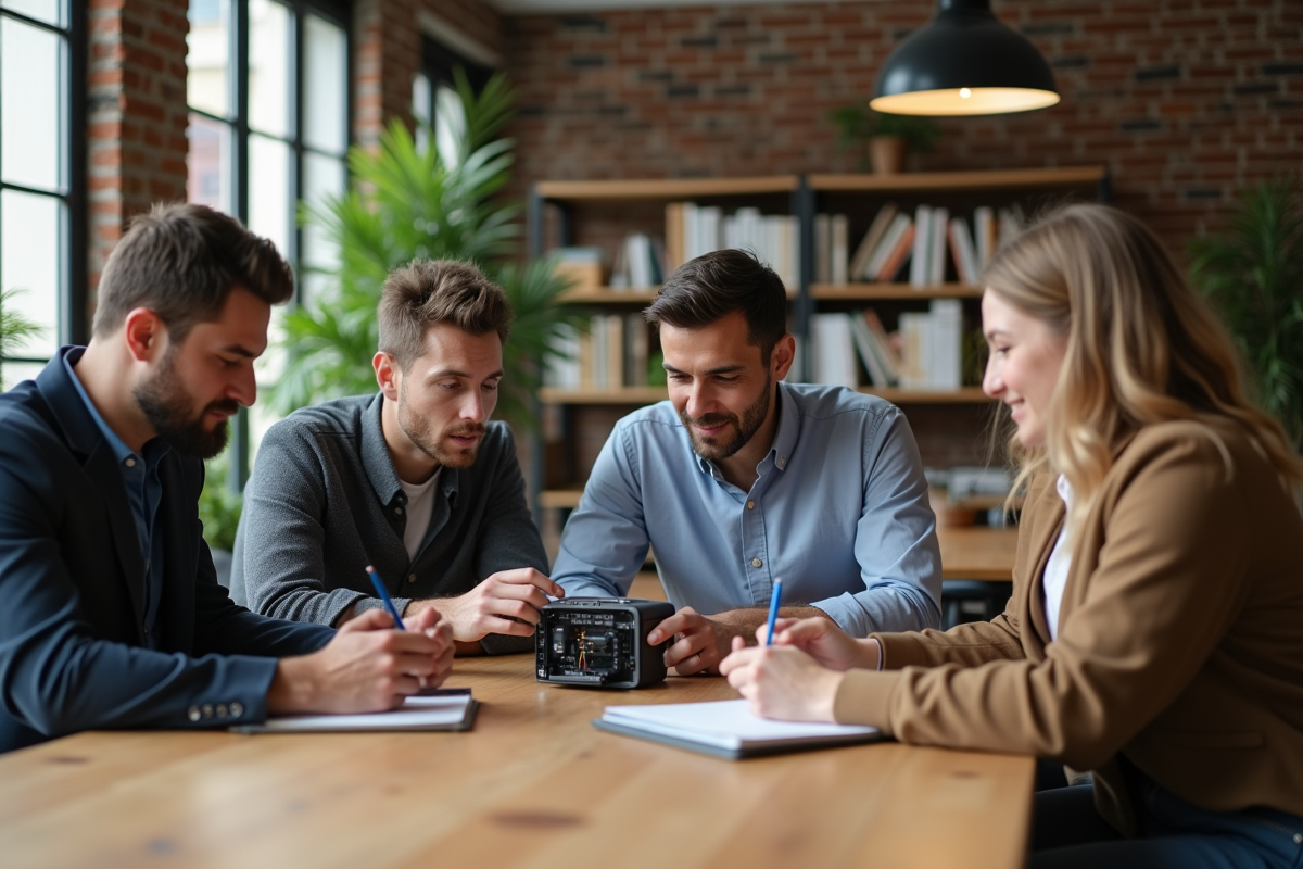 Groupe de professionnels lors d