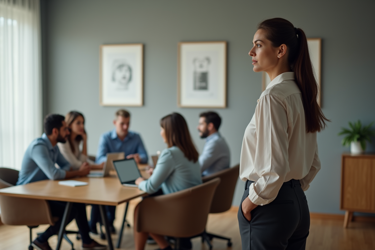 Superviseure observant une réunion d
